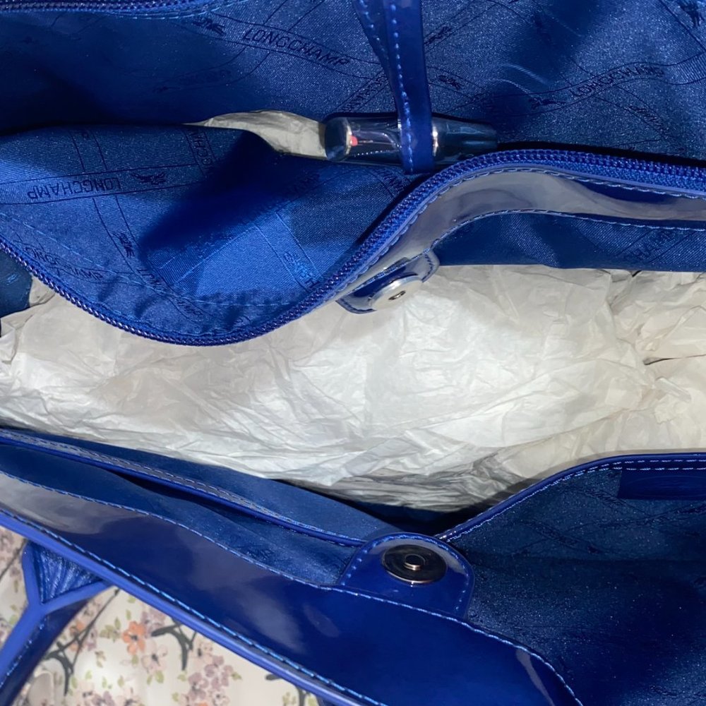 Longchamp Blue ROSEAU ESSENTIAL LARGE Tote Bag for SALE! - Picture 3 of 15